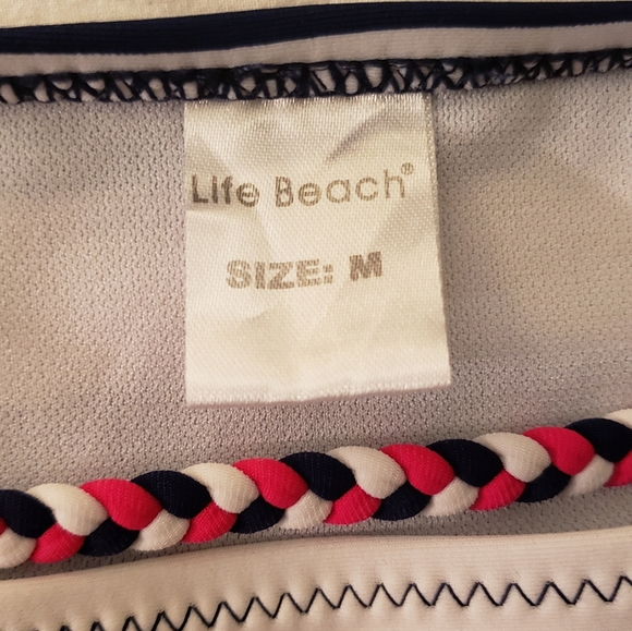 Striped bandou bikini swim suit - Picture 2 of 2